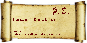 Hunyadi Dorottya névjegykártya
